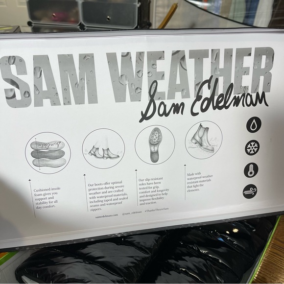 SOLD Sam Edelman Black Camora Puffer Knee High Waterproof Winter Boots/Booties - Picture 14 of 15